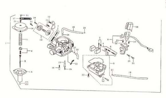 139QMB CARBURETOR baja 250 engine diagram 